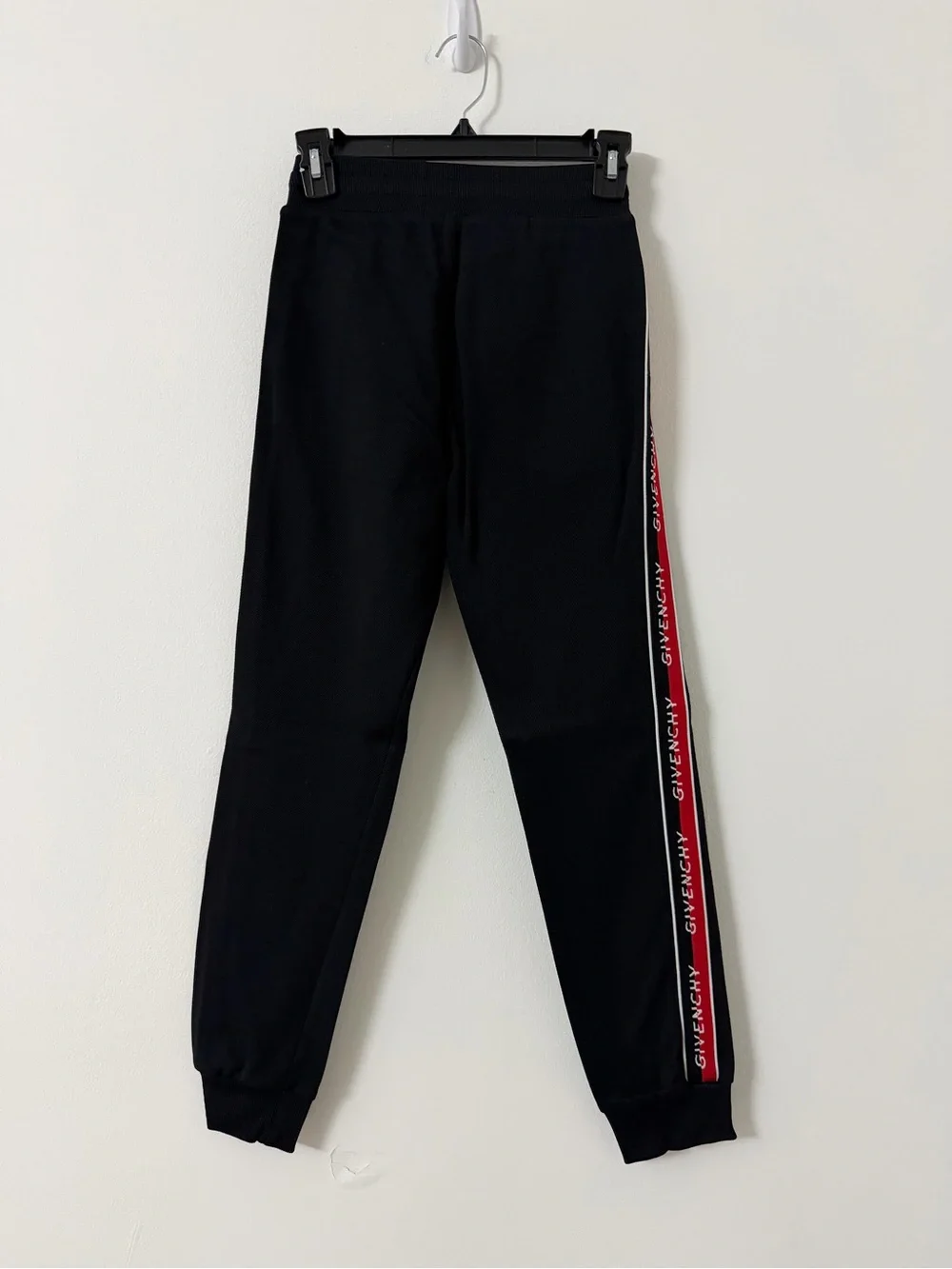 Givenchy Black Track Jacket with Red Stripe Trim